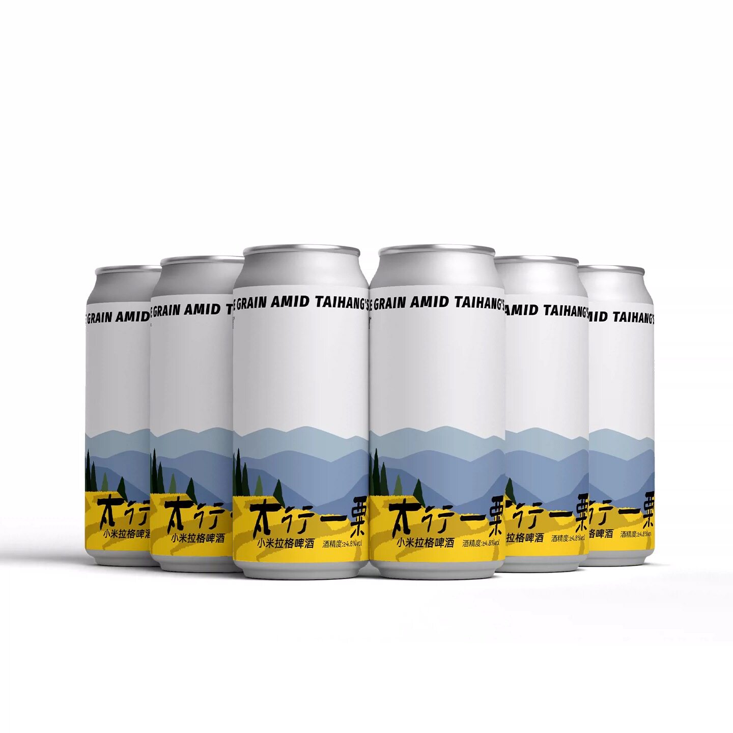 野鹅太行一粟小米拉格500ml*6罐组合