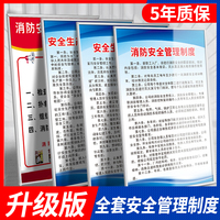 消防安全生产管理规章制度牌上墙工厂车间仓库操作规程标识牌标语kt板框宣传贴画挂图墙贴企业员工守则定制做