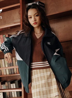 经典宽松运动夹克外套男女adidas阿迪达斯outlets三叶草KC3118