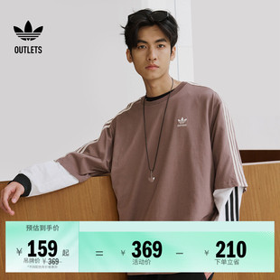 oversize纯棉圆领短袖T恤男夏季adidas阿迪达斯官方outlets三叶草