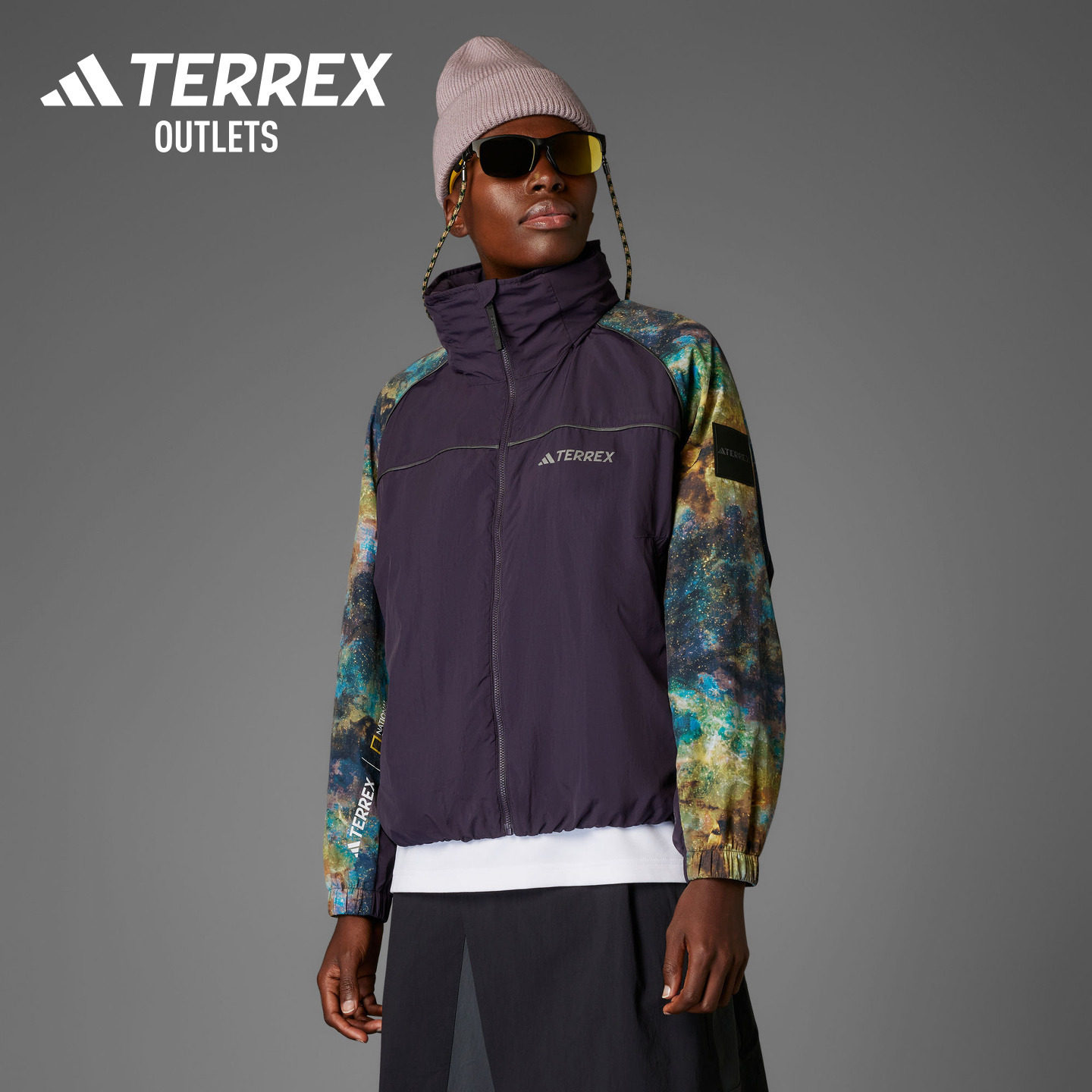 国家地理联名防风防晒UPF100+户外防晒衣adidas阿迪达斯TERREX