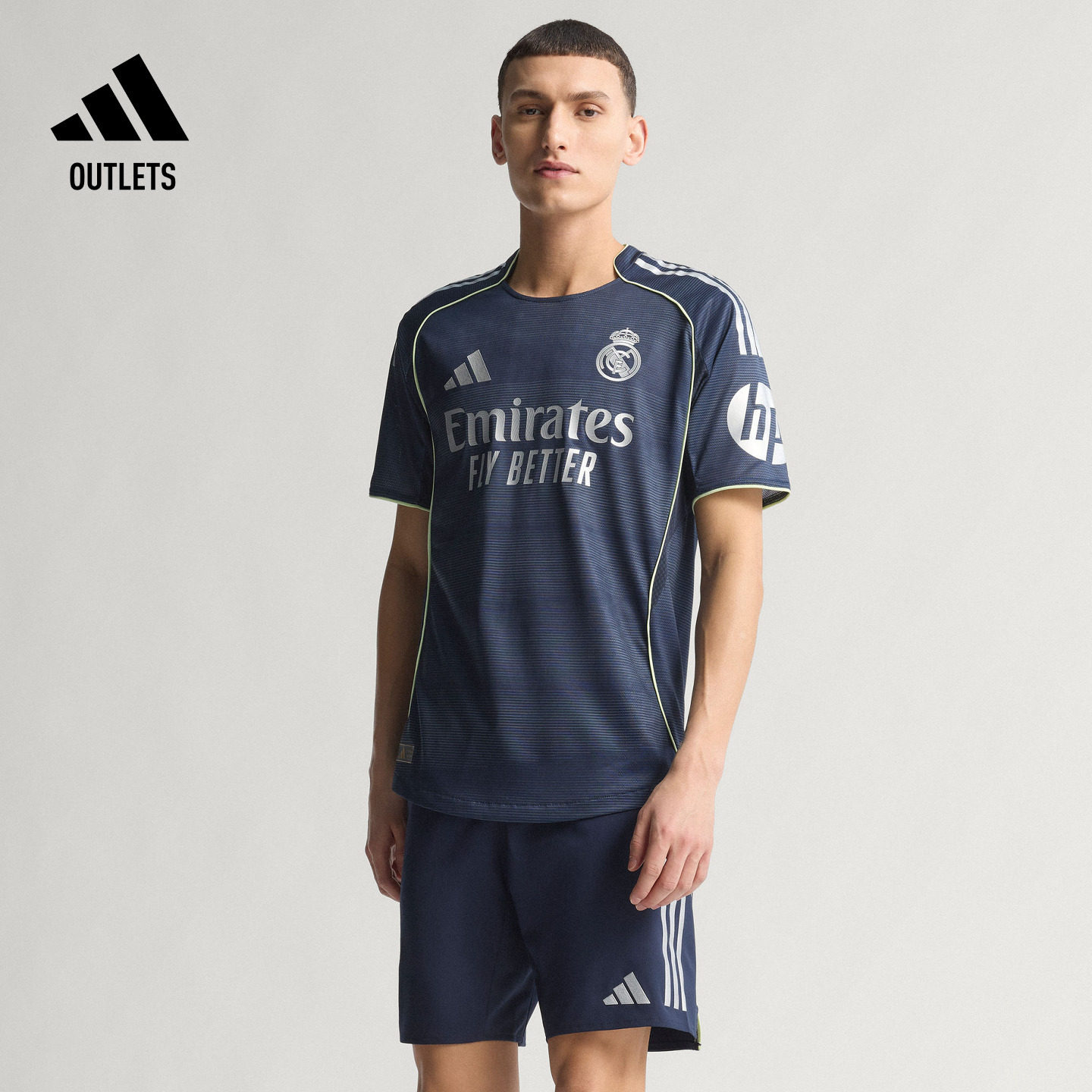 皇家马德里球员版客场足球短袖球衣男adidas阿迪达斯官方outlets