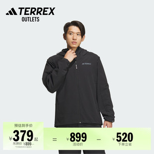 adidas阿迪达斯TERREX 冒险衣橱系列防风透湿疏水户外软壳衣男冬季