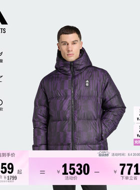 阿迪达斯曼联足球休闲文化羽绒服