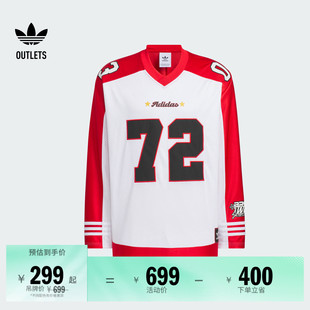 经典 T恤男女adidas阿迪达斯官方outlets三叶草 宽松运动V领长袖