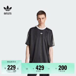 休闲运动圆领短袖 adidas阿迪达斯官方outlets三叶草 球衣男装