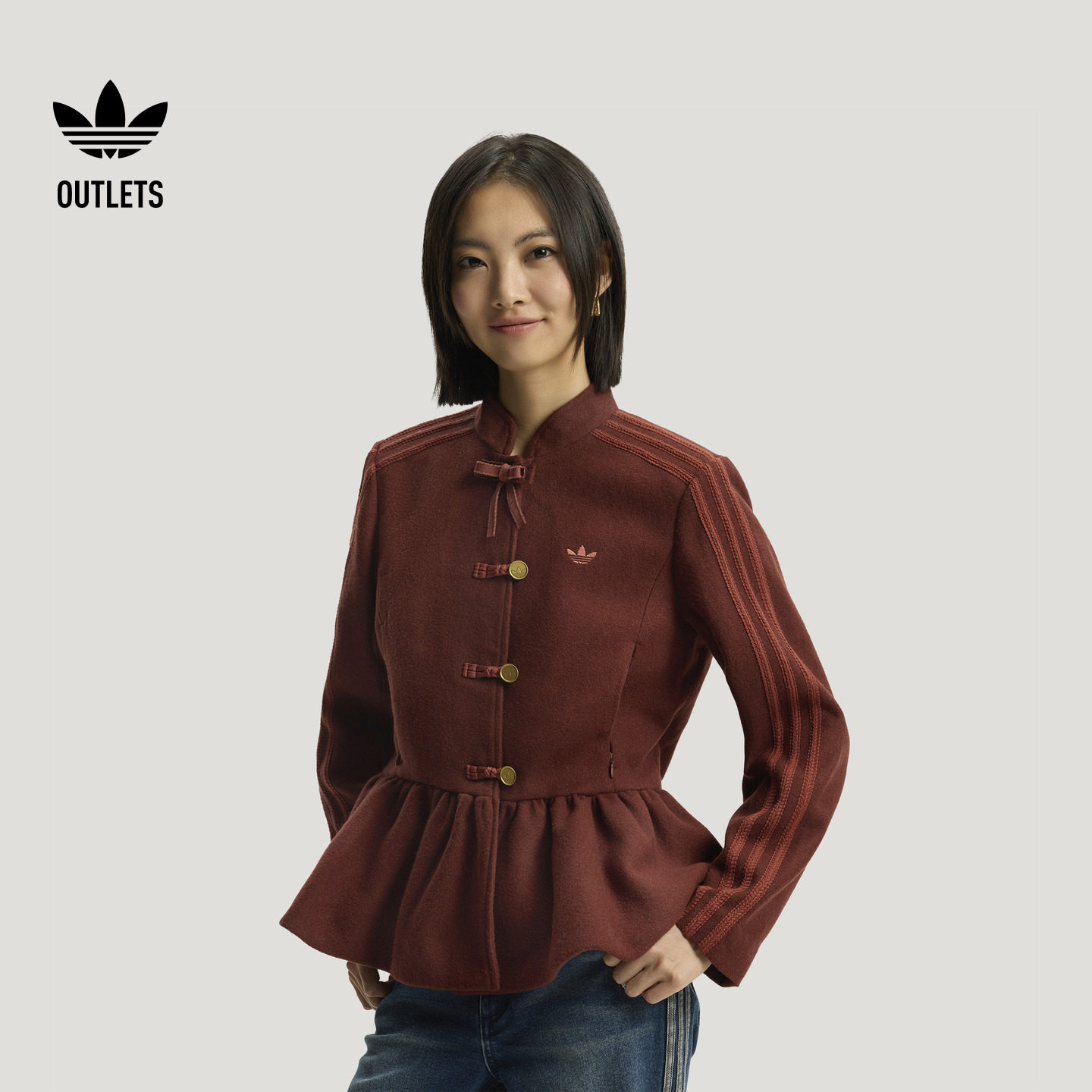 阿迪达斯三叶草女子运动外套
