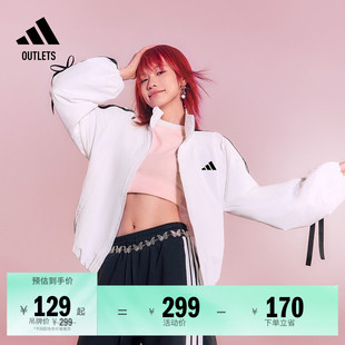 休闲简约纯棉上衣圆领短袖 adidas阿迪达斯轻运动 T恤女夏季