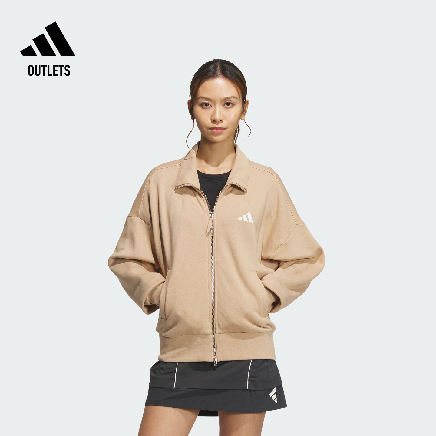 阿迪达斯轻运动女休闲宽松外套