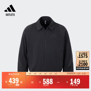 宽松加绒翻领飞行员夹克外套男装秋冬adidas阿迪达斯官方outlets