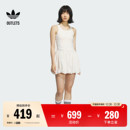 adidas阿迪达斯三叶草 花苞运动连衣裙女装 经典 三条纹无袖