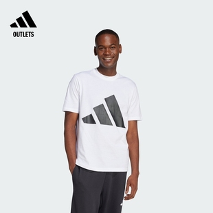 纯棉运动上衣圆领短袖 T恤男春夏adidas阿迪达斯官方outlets轻运动
