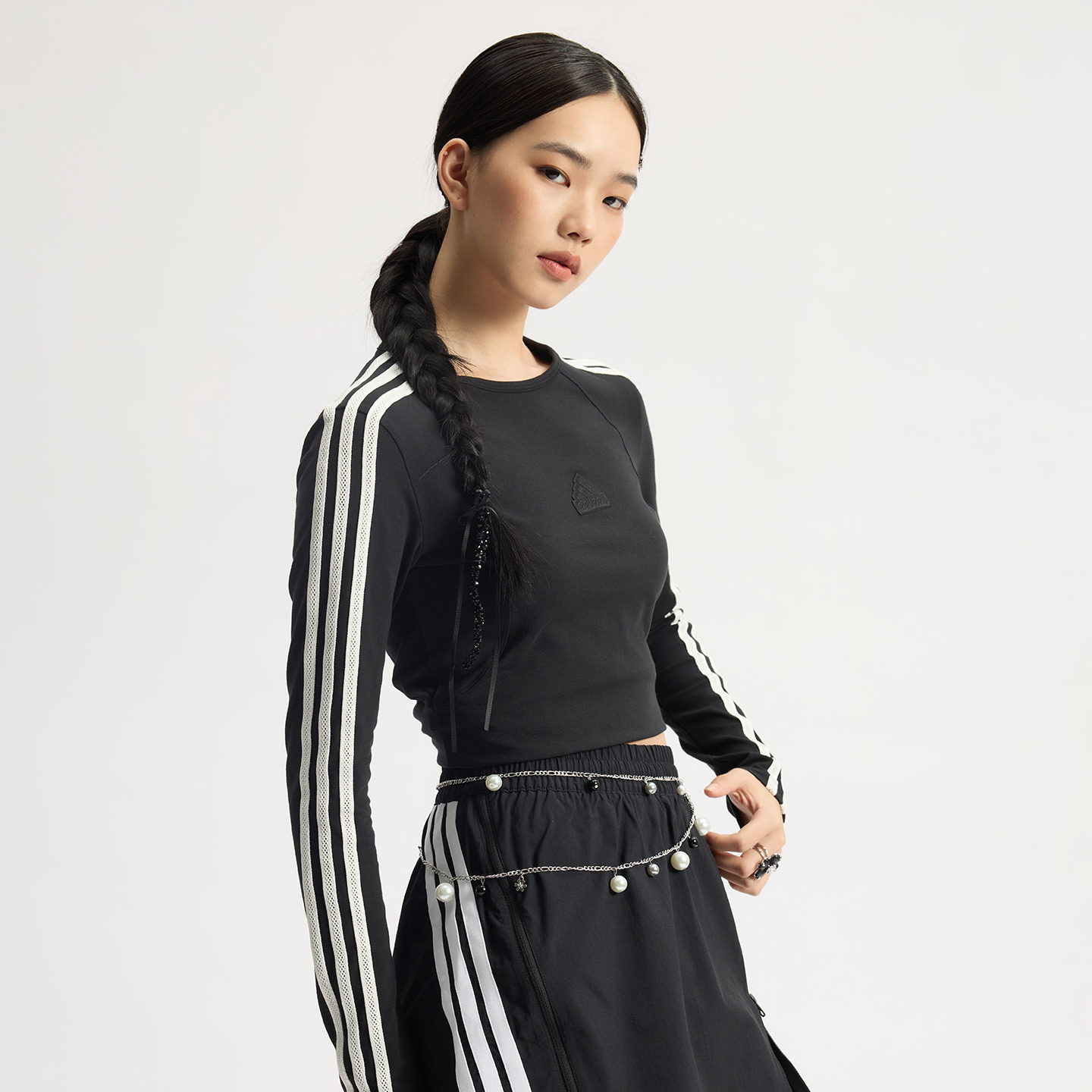 休闲修身圆领长袖T恤女装秋季adidas阿迪达斯官方outlets轻运动