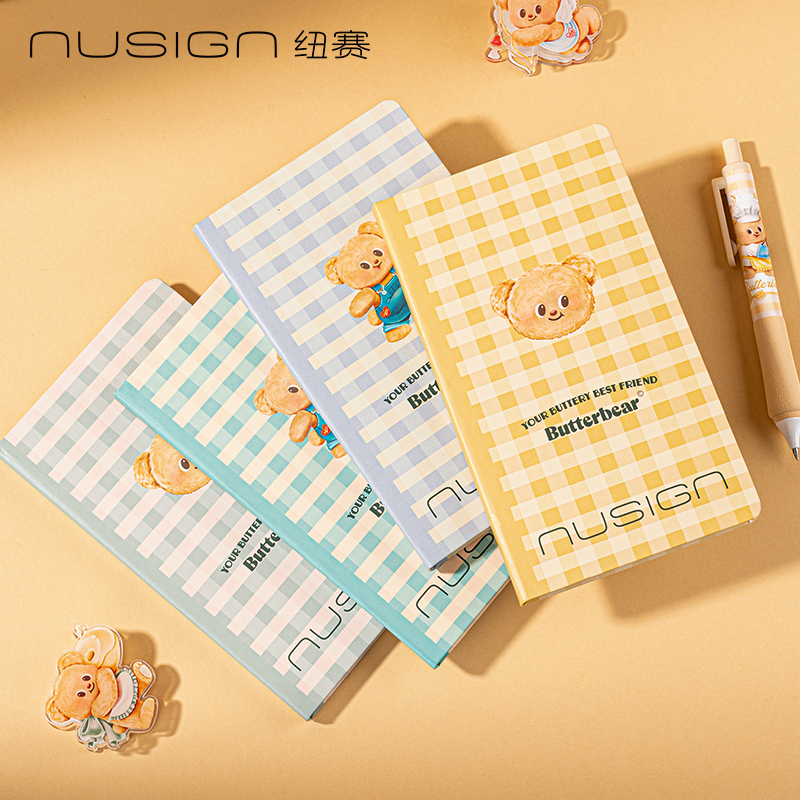 【黄油小熊联名】nusign纽赛得力小笔记本随身口袋本手帐本迷你便携高颜值质感学生日记本学习记事本