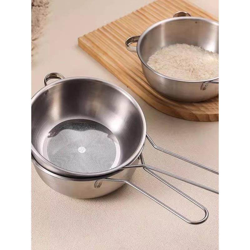 不锈钢淘小米神器洗米筛淘米盆细孔过滤勺厨房家用洗菜盆沥水果篮,厨房/烹饪用具,锅铲,淘宝优惠券,粉丝福利购,淘宝优惠卷