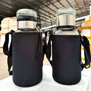 【送杯套】1L大容量吨吨玻璃杯茶水分离带茶仓便携玻璃水杯泡茶杯