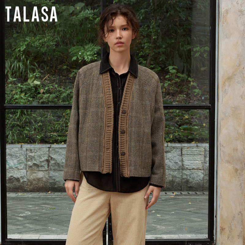 羊毛外套TALASA羊毛复古设计重磅