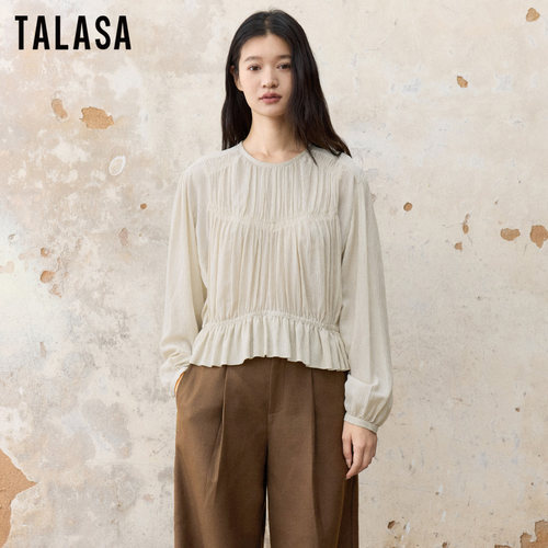 TALASA莱赛尔设计小衫2025年秋冬