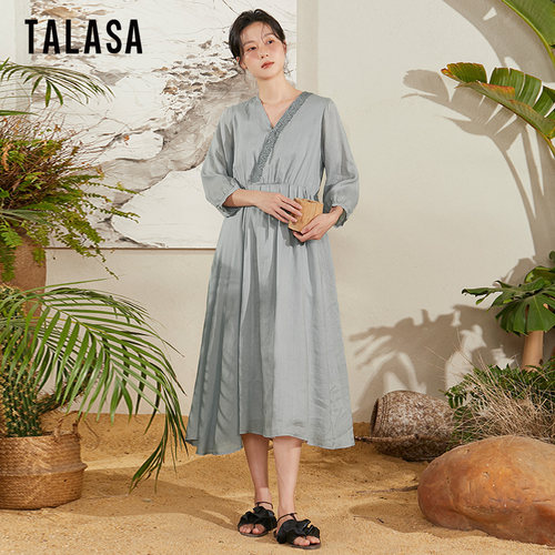 TALASA复古优雅宽松苎麻设计