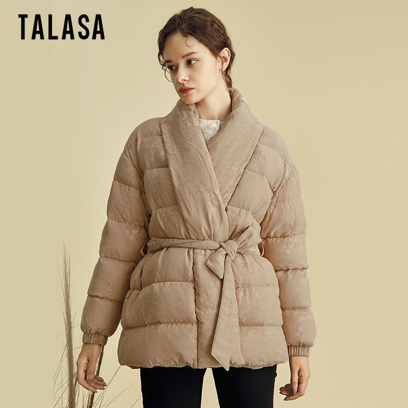 TALASA商场同款白鸭绒时尚轻羽绒