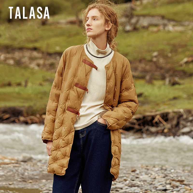 羽绒服中长款外套TALASA设计感