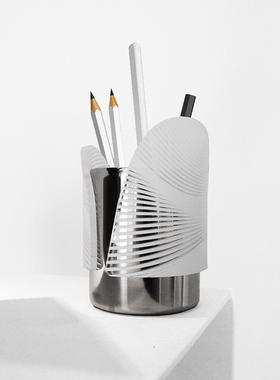 虚室杂陈新款笔筒简约北欧化妆刷摆件创意收纳办公室圆形书房筒