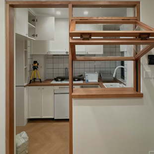 实木上下折叠窗户网红推拉窗悬停对开长虹玻璃奶茶休闲吧门窗定制