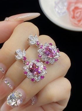 满钻气质女耳坠套装高级感百搭