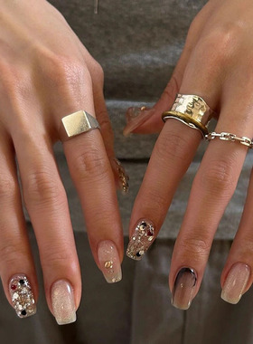 轻奢简约韩系素圈光面几何戒指女