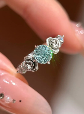 清冷感帕拉伊巴色烟花切手调戒指