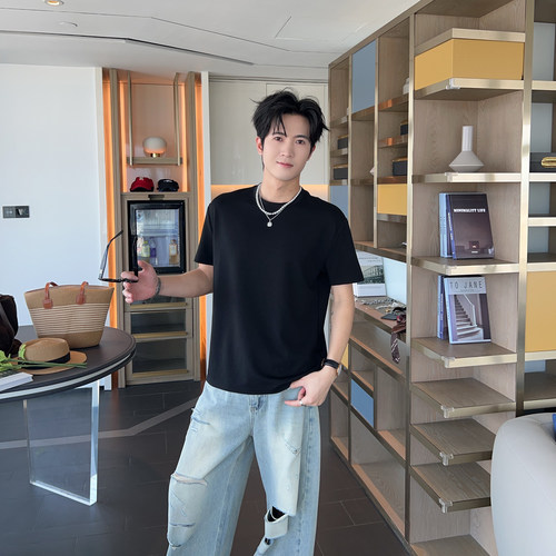 免烫抗皱凉感莫代尔薄款T恤短袖