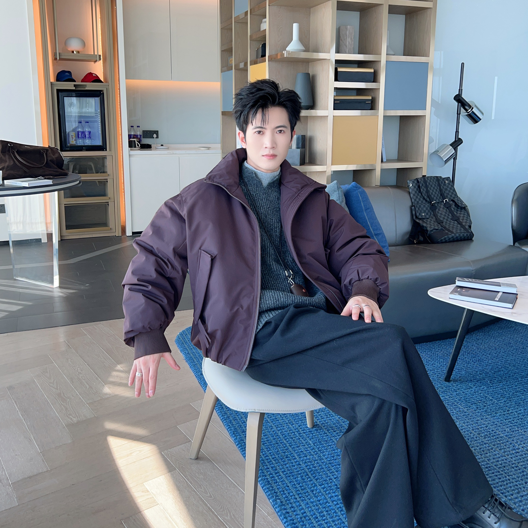 短款羽绒服夹克男款保暖轻薄外套