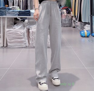 直筒裤 Solely studio 女2025春秋显瘦宽腿休闲运动裤