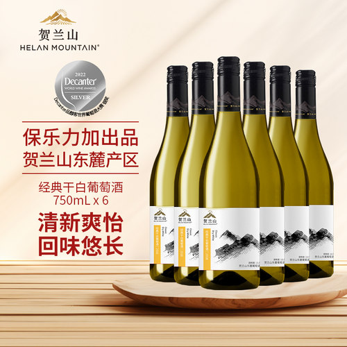 贺兰山6支装保乐力加干白葡萄酒