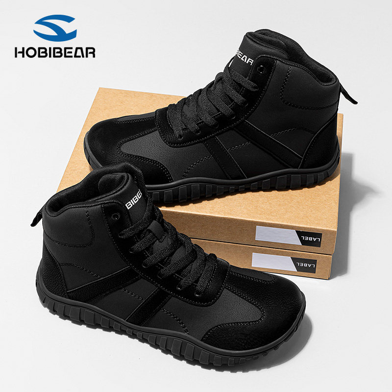 HOBIBEAR男士鞋子潮牌高级感宽头不挤脚的运动鞋薄底赤足鞋大头鞋