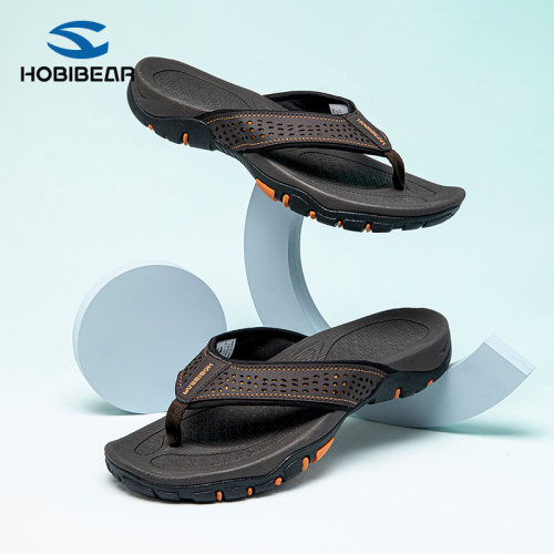 HOBIBEAR拖鞋男士夏季外穿防滑防臭夹脚人字拖鞋户外休闲沙滩凉拖