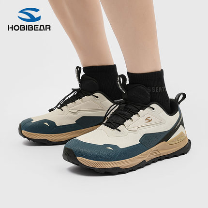 HOBIBEAR男鞋2025新款4E宽楦越野户外登山鞋透气跑步鞋宽头运动鞋