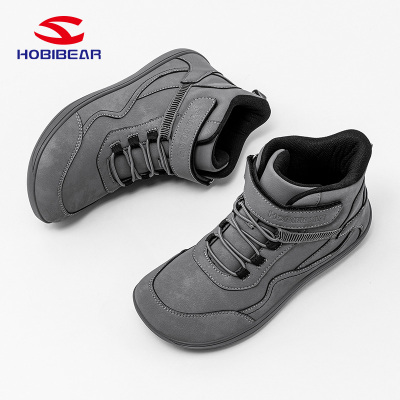 哈比熊儿童运动鞋2025秋冬季新款中大童男童鞋中帮宽头平底赤足鞋