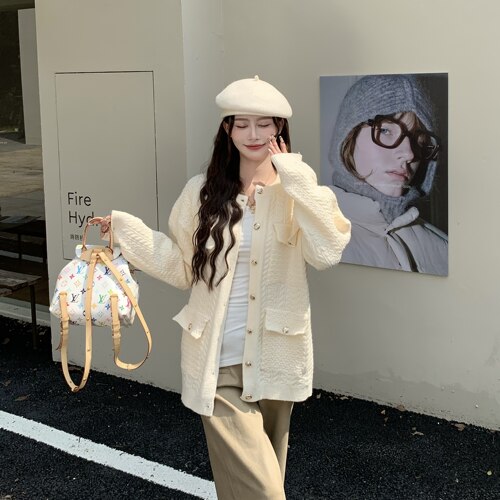 3MER精致小香风毛衣外套