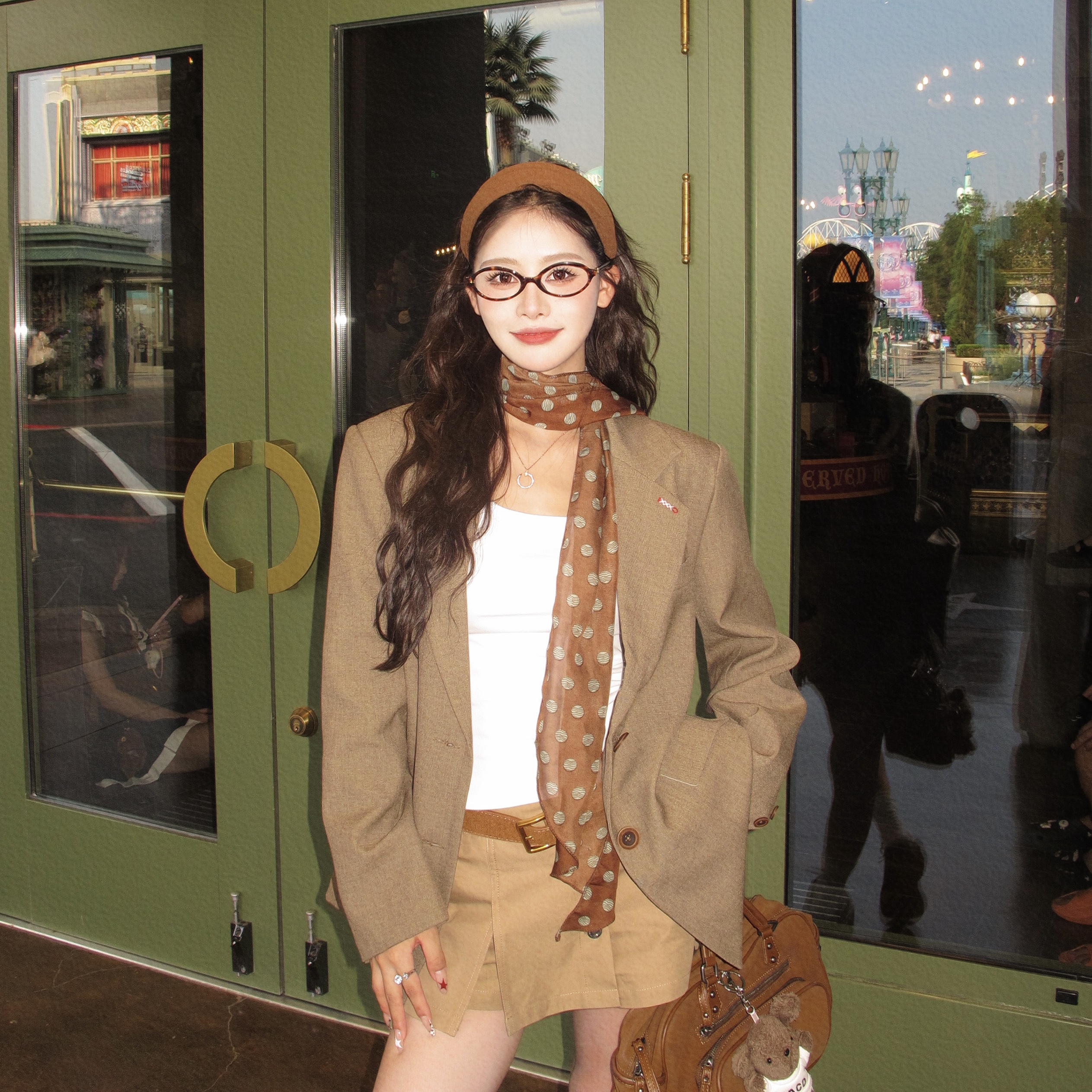 3MER入秋老钱气质西装外套