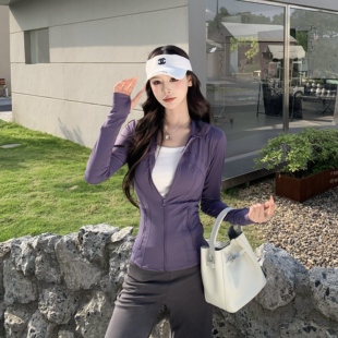 3MER哦哦三妹UPF50+修身显瘦防晒衣外套女夏季收腰运动瑜伽服上衣