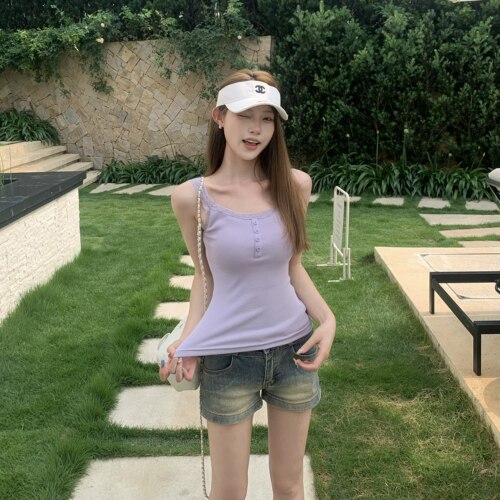 3MER蕾丝花边吊带背心