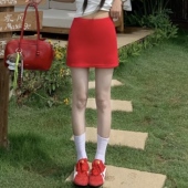 3MER哦哦三妹 a字半身裙女夏防走光裤 裙包臀甜辣显瘦小个子短裙子