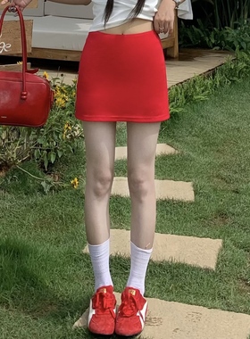 3MER哦哦三妹 a字半身裙女夏防走光裤裙包臀甜辣显瘦小个子短裙子