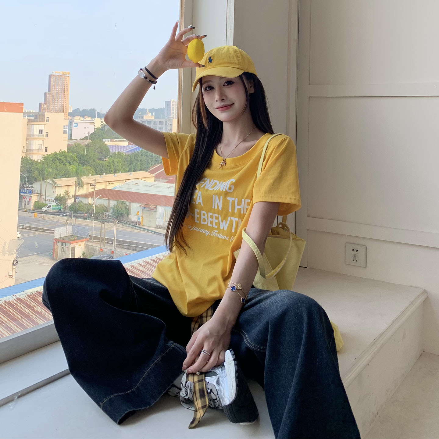 3MER圆领印花字母短袖T恤