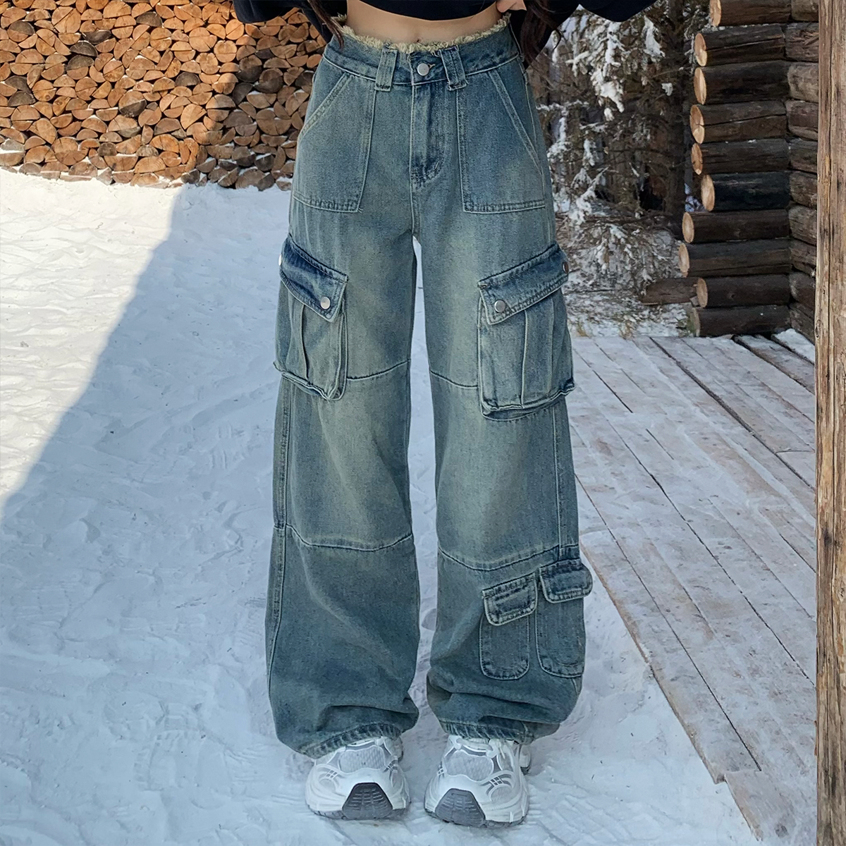 3MER2024秋冬工装牛仔裤