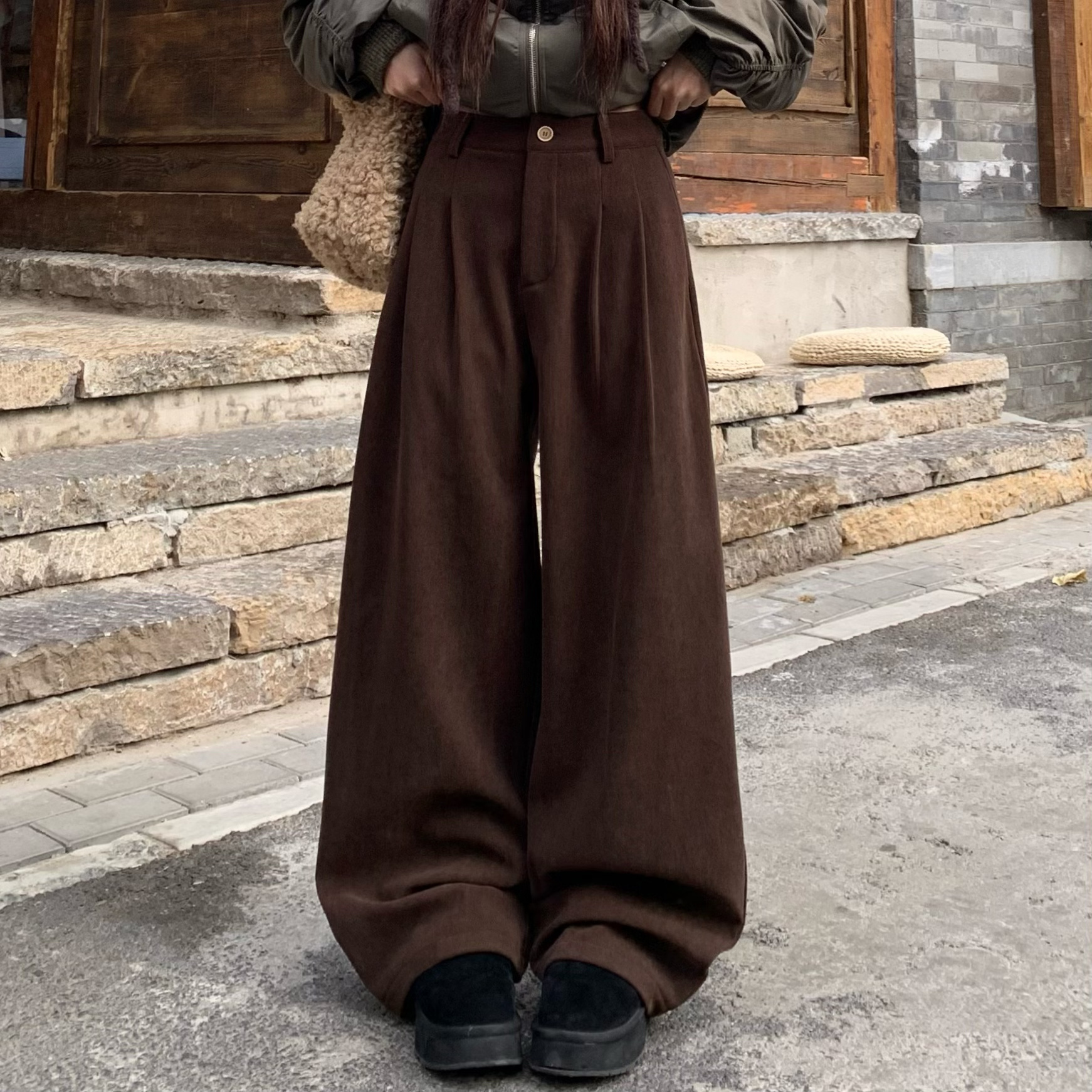 3MER冬季灯芯绒百搭加绒休闲裤