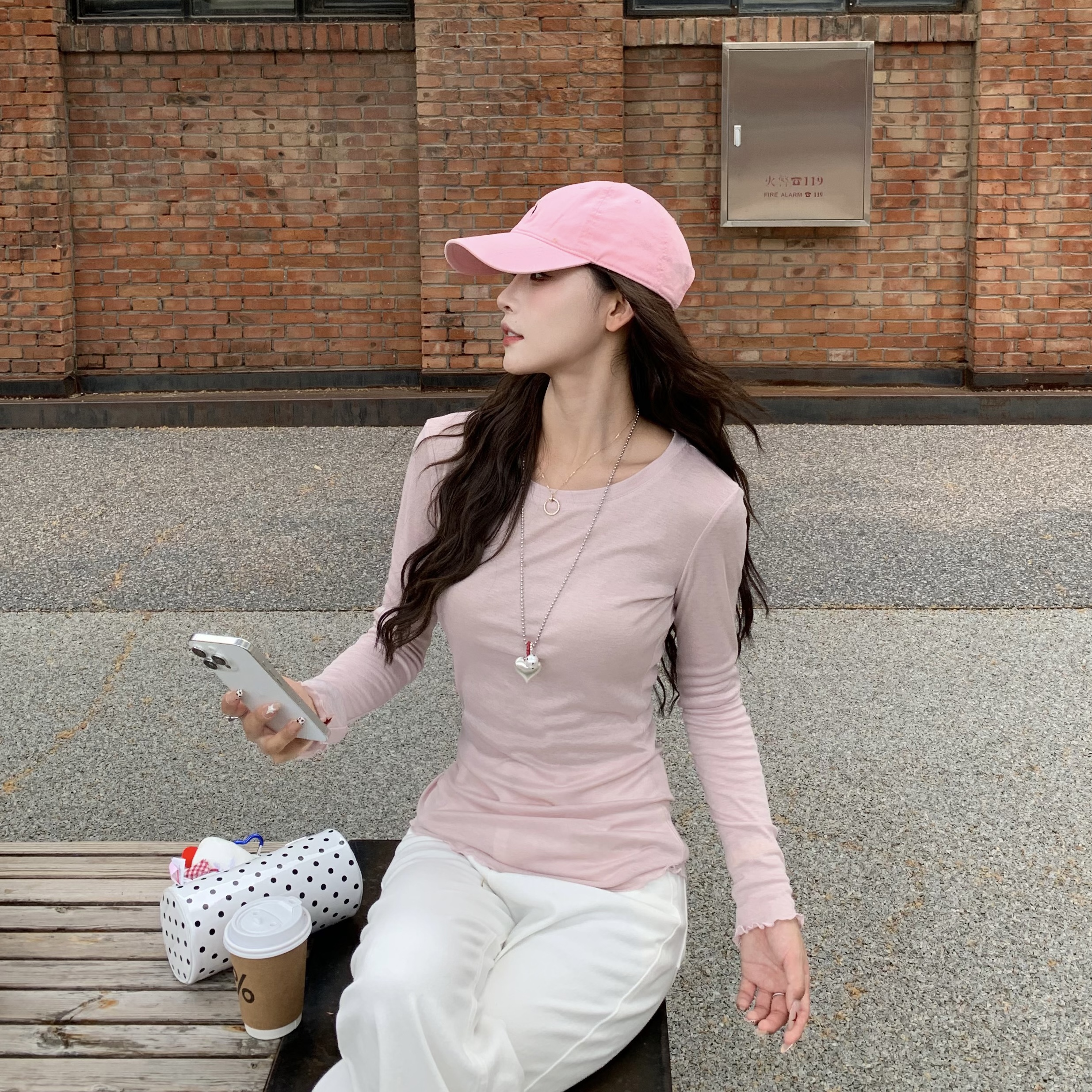 3MER天丝百搭圆领长袖T