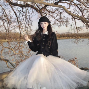 3MER哦哦三妹 撞色拼接假两件针织开衫女春季韩系学院风毛衣外套