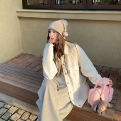 3MER哦哦三妹编制小香风牛仔外套女秋季 新款 设计感小众夹克棒球服